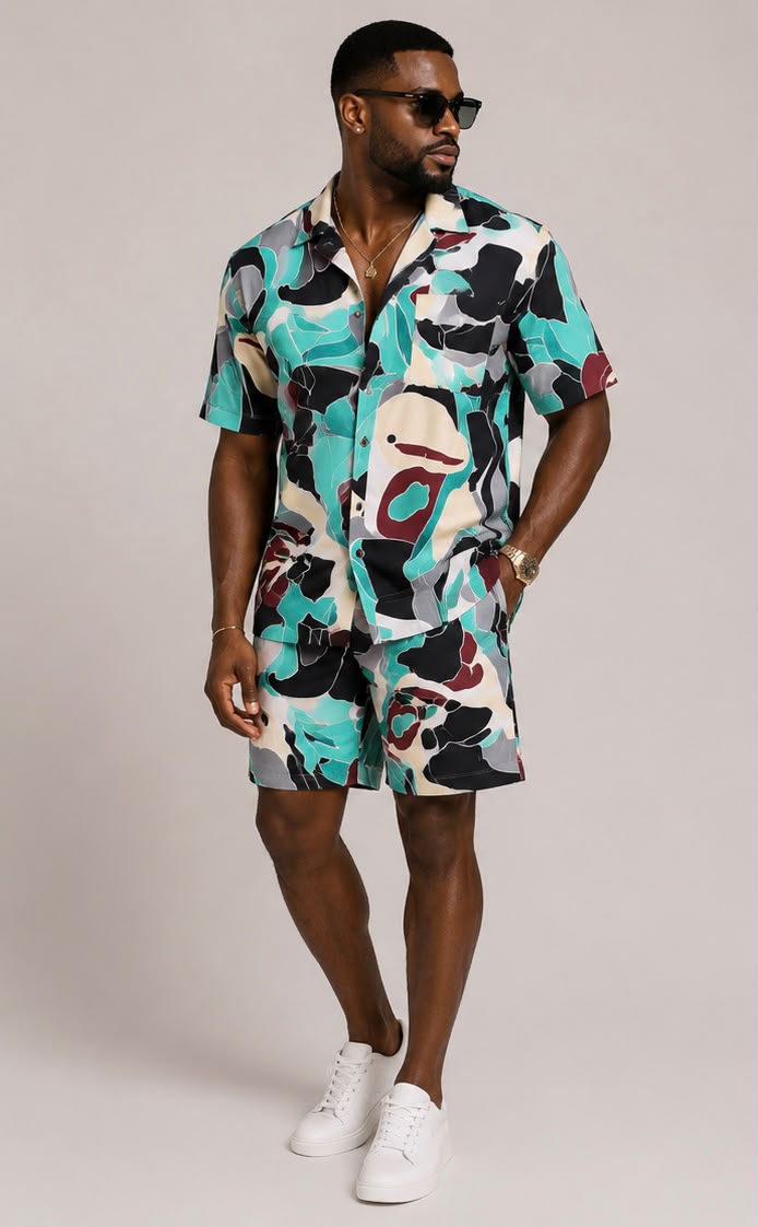 Men's Shirt & Short Co-ord Set