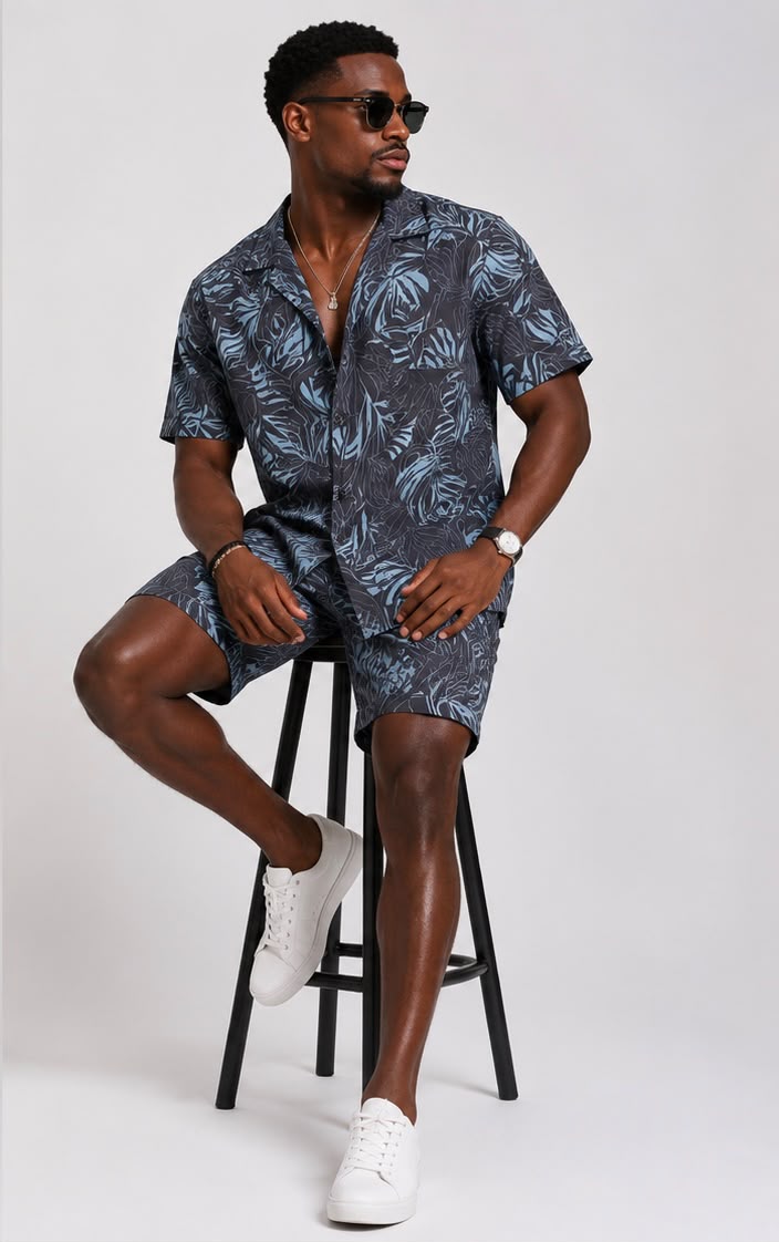 Men's Shirt & Short Co-ord Set