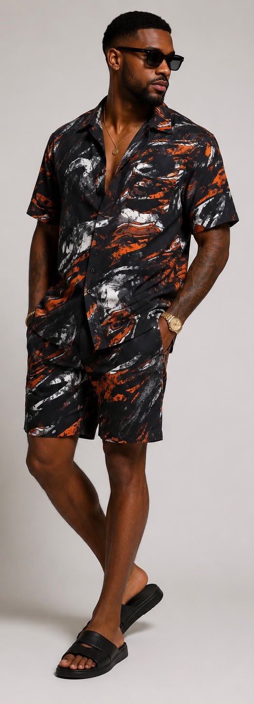 Men's Shirt & Short Co-ord Set