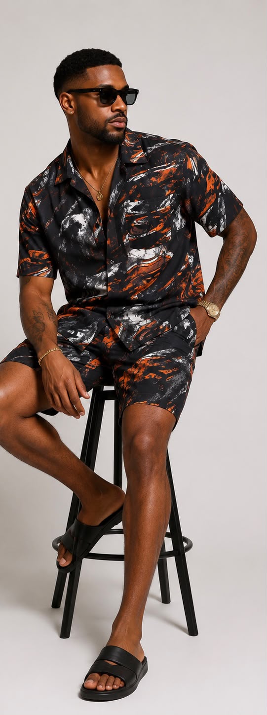 Men's Shirt & Short Co-ord Set