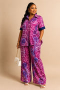 Adire & Aso-Oke 2-Piece Set – Purple & Blue | UK Size 14-16