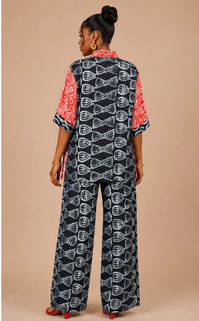 Crepe Adire 2-Piece Set –| UK Size 14-16