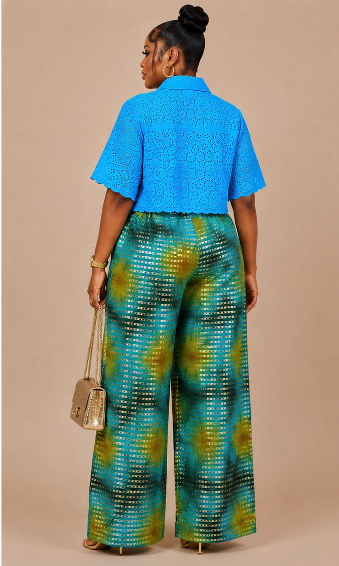 Adire Antique Lace 2-Piece Set – Women's Co-ord | UK Size 10-12