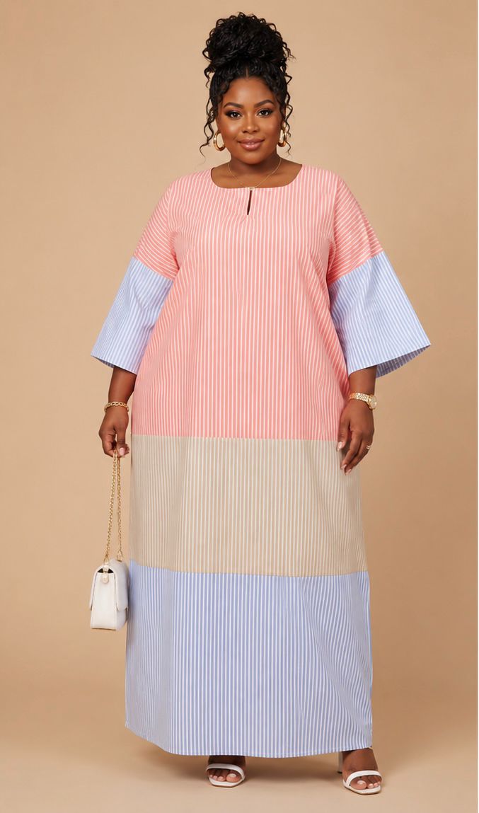 Lade Dress – Simple & Elegant Stripe Kaftan