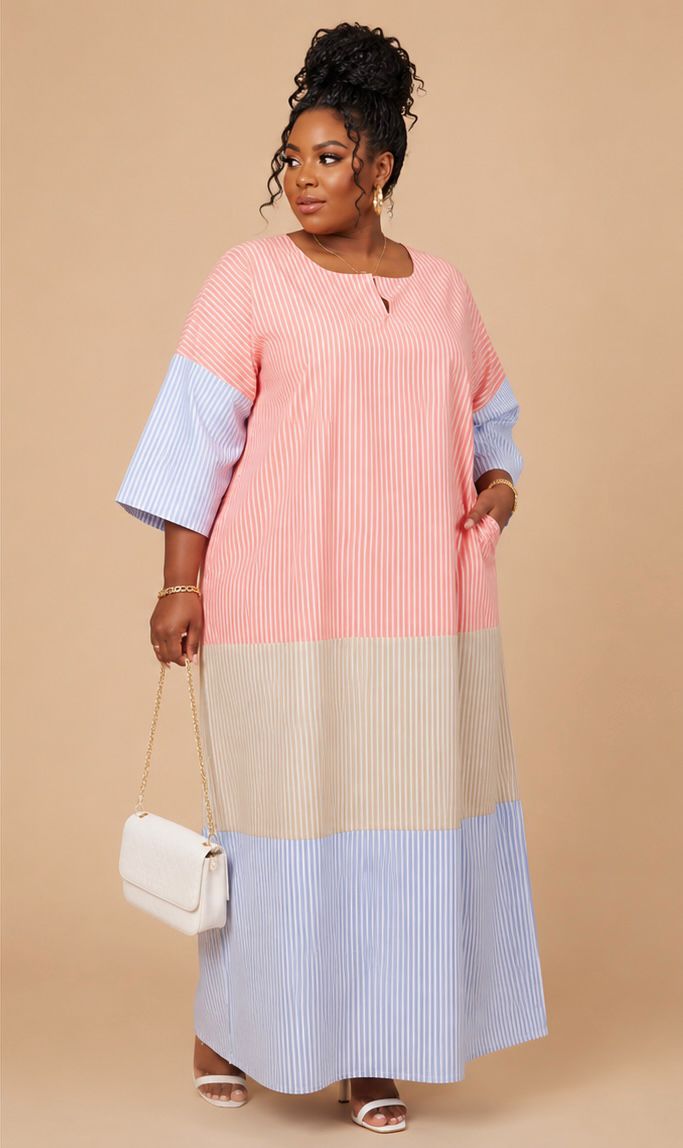 Lade Dress – Simple & Elegant Stripe Kaftan