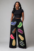Ayinke Patch Pant – Plain & Aso-oke Patchwork Trousers | UK Size 10-18